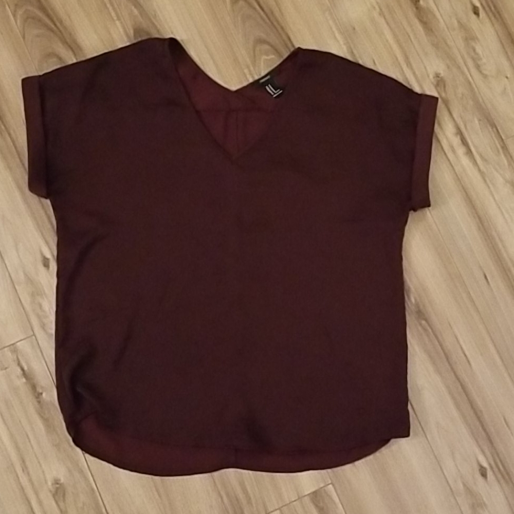 Forever 21, burgundy/wine, silk like shirt